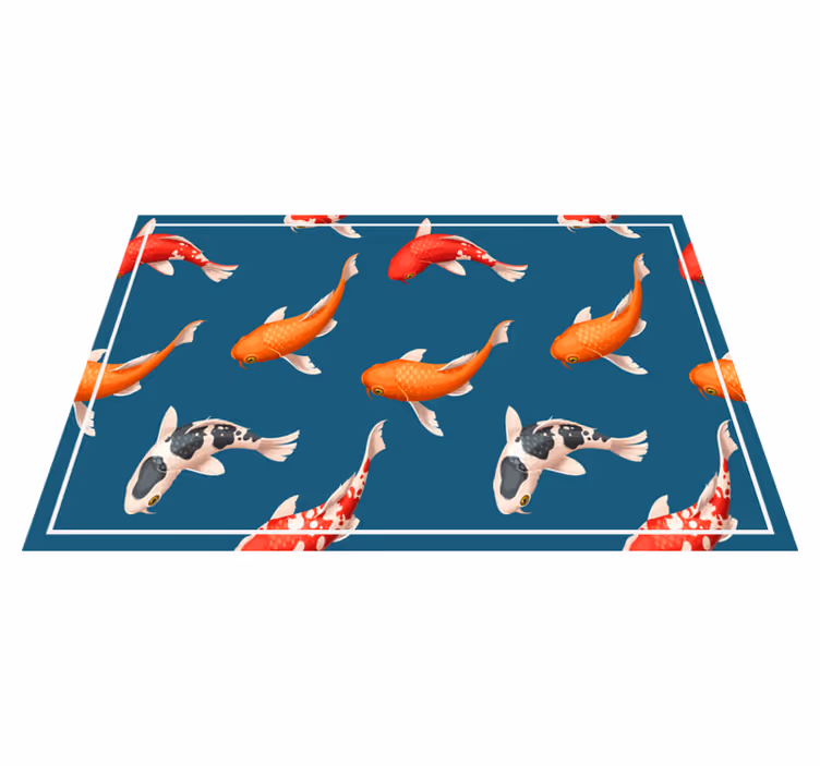 Tischsets originell mit buntem koi-fisch-muster - TenStickers