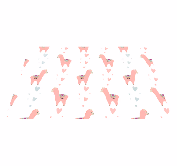 Tischsets originell Rosa lama-muster - TenStickers