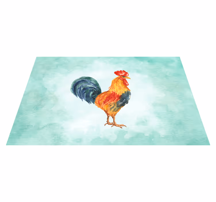 Tischsets originell mit buntem huhn-design - TenStickers
