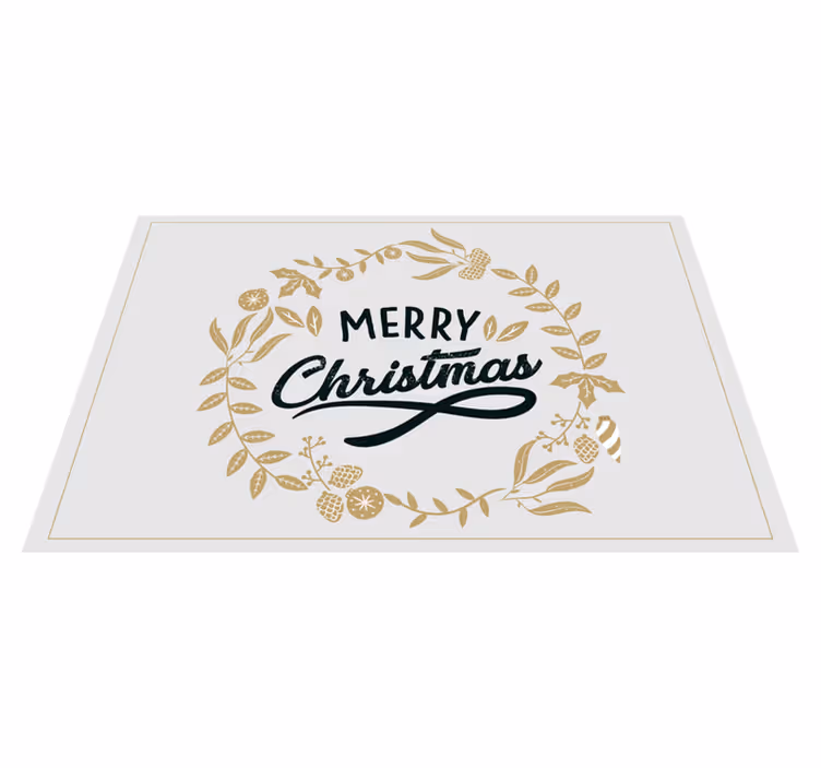Tischset Weihnachten Blumenstickerei weihnachten - TenStickers