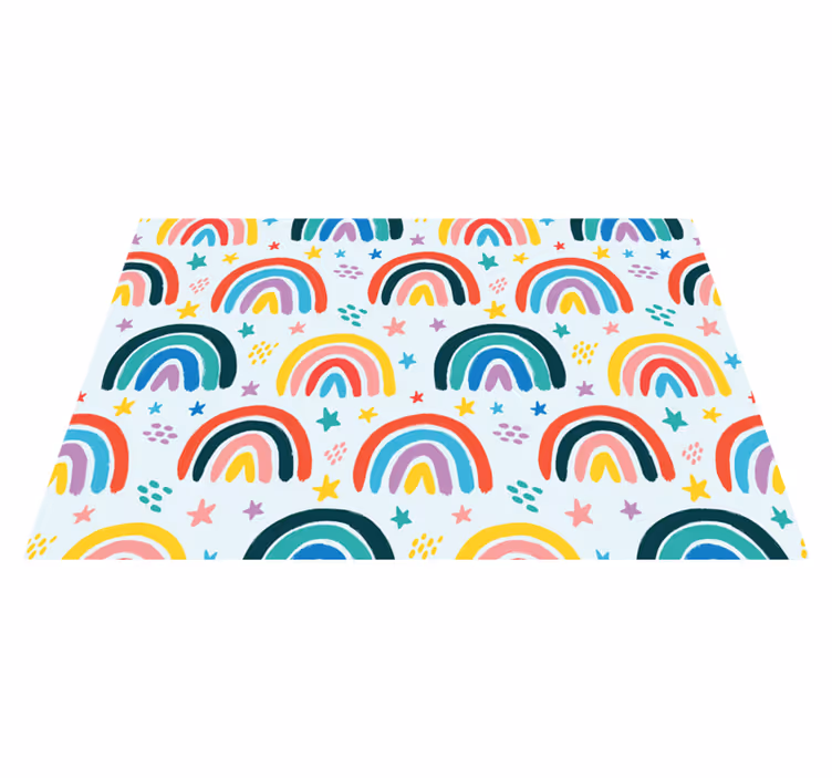 Tischset Kinder Viele bunte regenbogenmuster - TenStickers