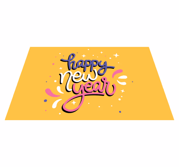 Tischset weihnachten mit neujahrs-schriftzug - TenStickers
