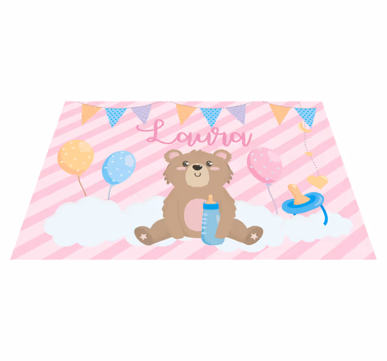 Tischset kinder süßer bär mit ballon - TenStickers