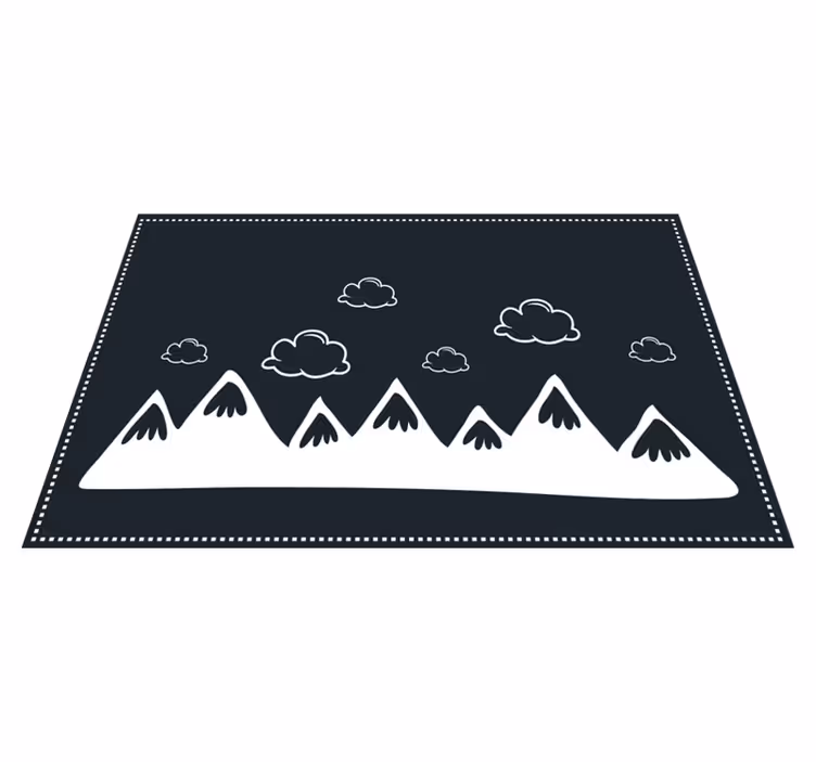 Tischset modern bergsilhouette - TenStickers