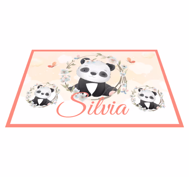 Tischset kinder bezauberndes panda-arrangement - TenStickers