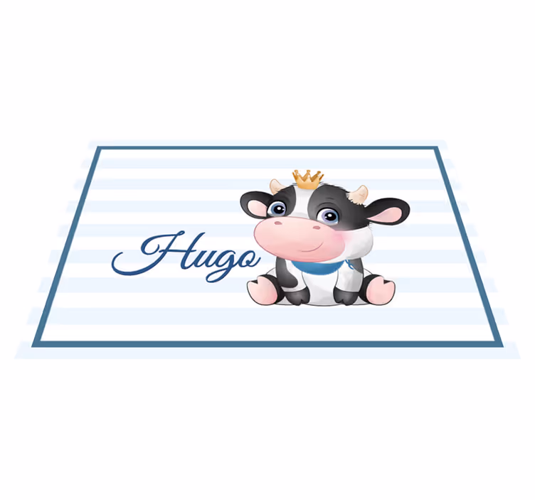 Tischset kinder mit kuh charakter illustration - TenStickers
