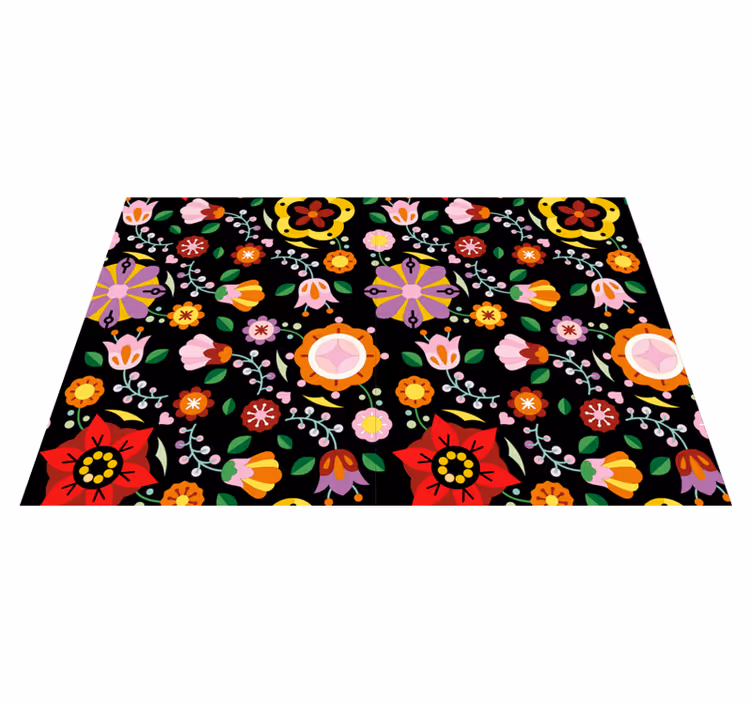 Tischsets originell mit lebendiger blumeninspiration - TenStickers