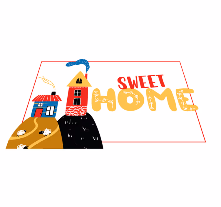 Tischset kinder bunte hausszene - TenStickers