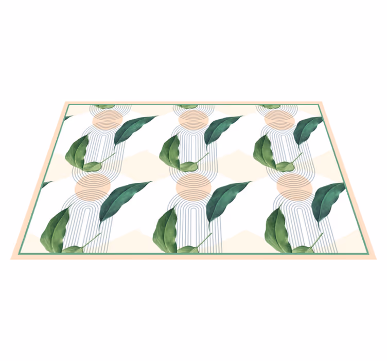 Tischset modern mit abstrakten blattmustern - TenStickers