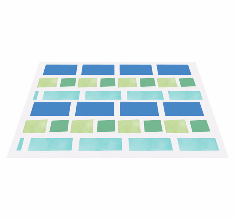 Tischset modern mit buntem rechtecke-muster - TenStickers