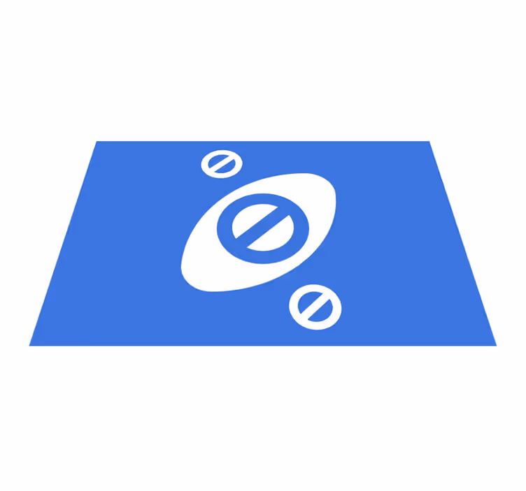 Tischset modern in minimalistischen blauakzenten - TenStickers