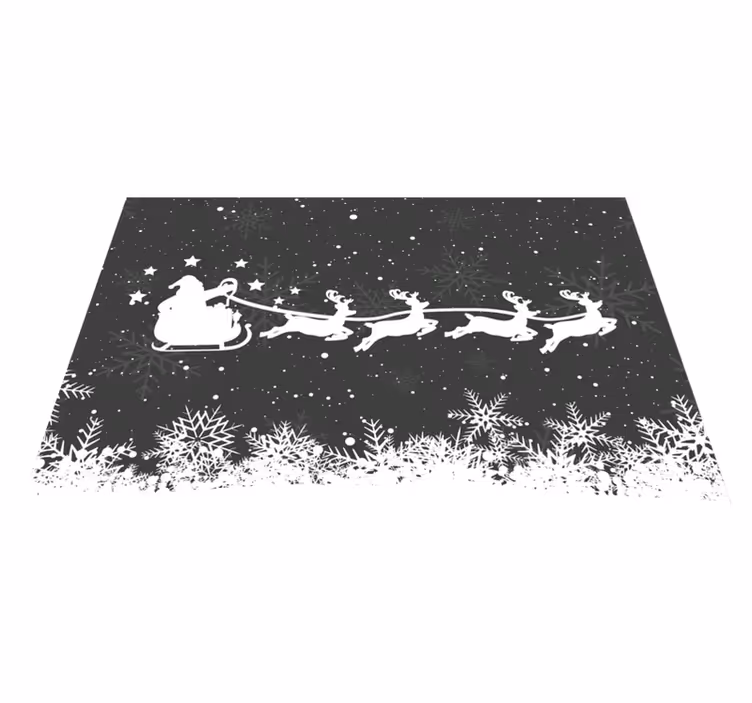 Tischset weihnachten rentierschlitten von santa - TenStickers