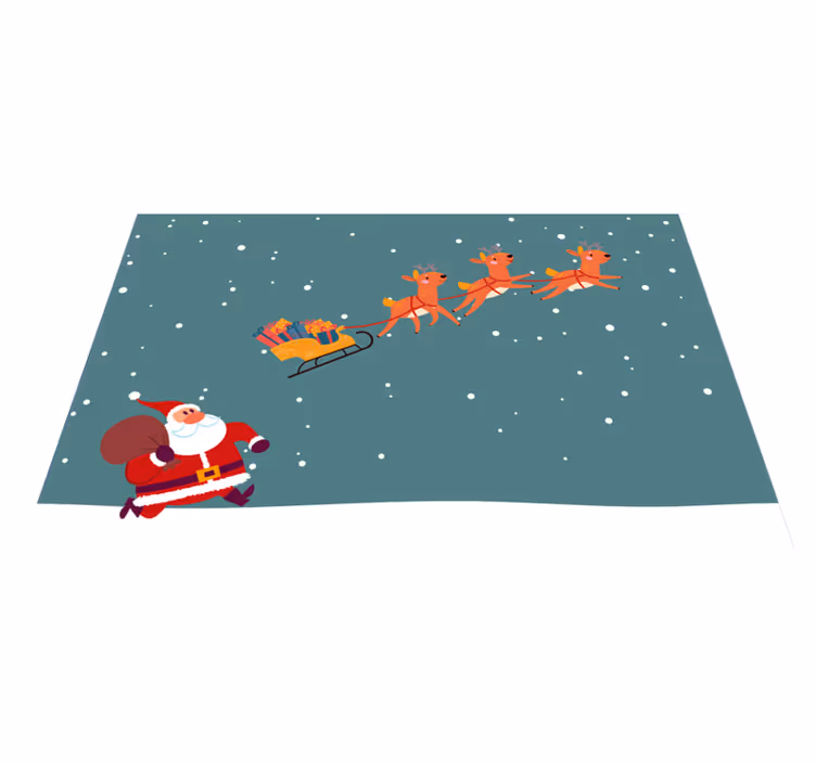 Tischset weihnachten mit dem schlitten des weihnachtsmanns - TenStickers