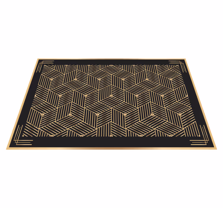 Tischset mit geometrischem goldenen muster - TenStickers