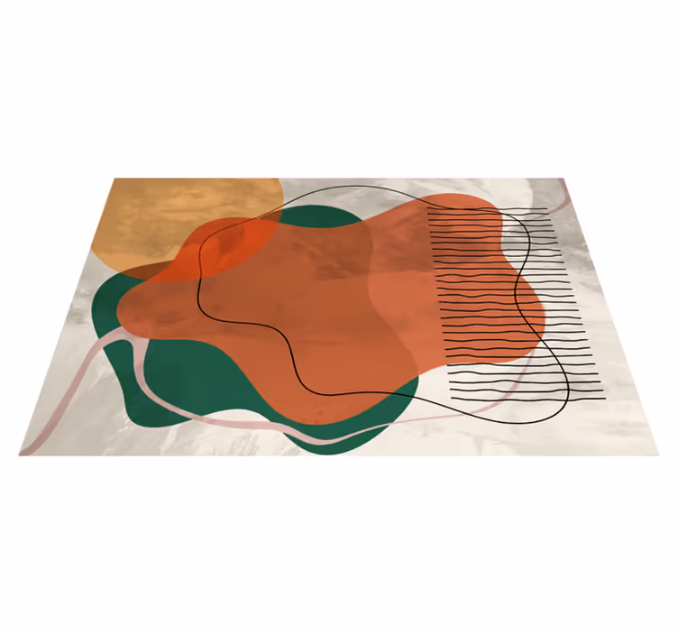 Tischset modern mit lebhaften abstrakten formen - TenStickers