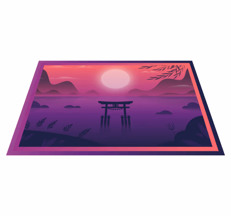 Tischset modern ruhige sonnenuntergangslandschaft - TenStickers