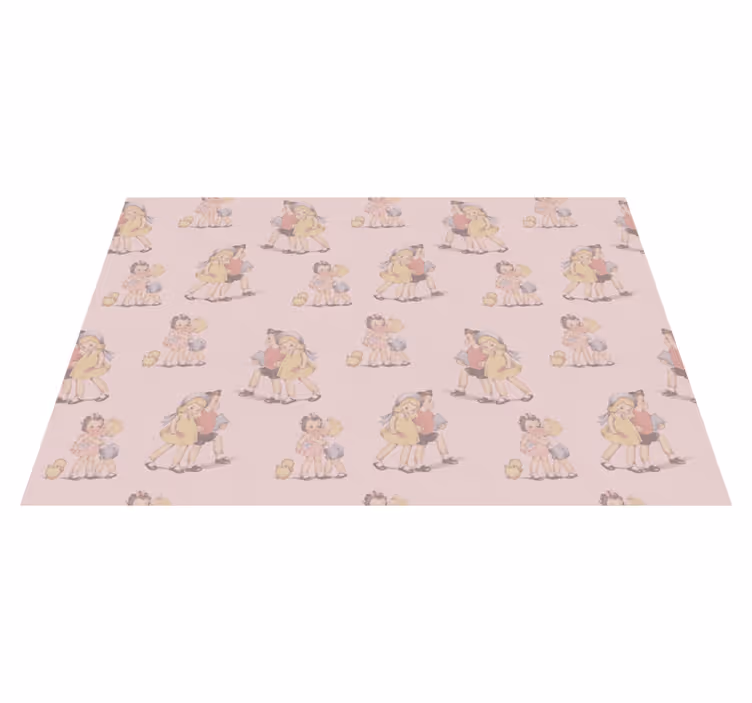 Tischset kinder mit vintage kinderillustrationen - TenStickers