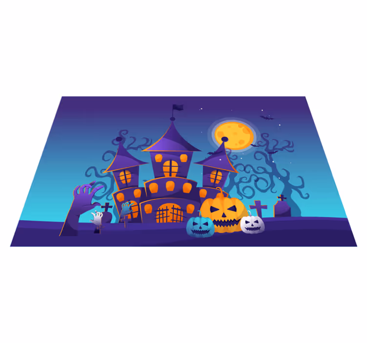 Tischset halloween gespenstisches schlossmotiv - TenStickers