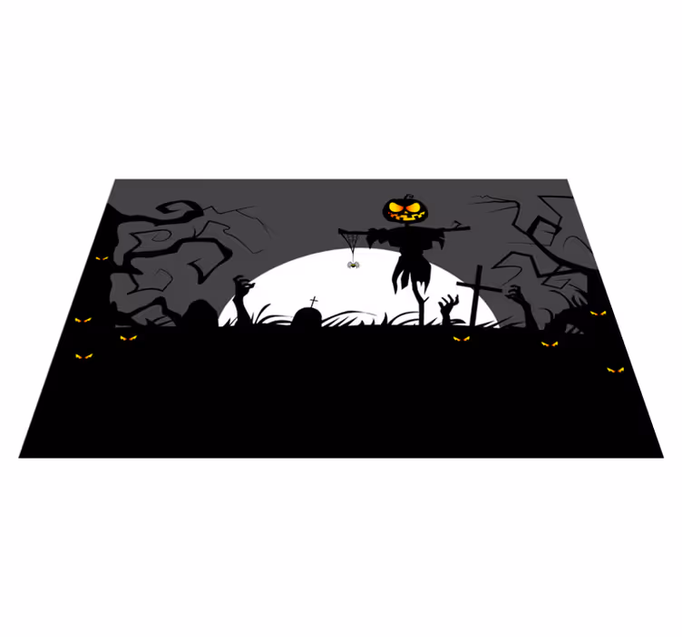 Tischset halloween gruseliger kürbis-scheuche - TenStickers