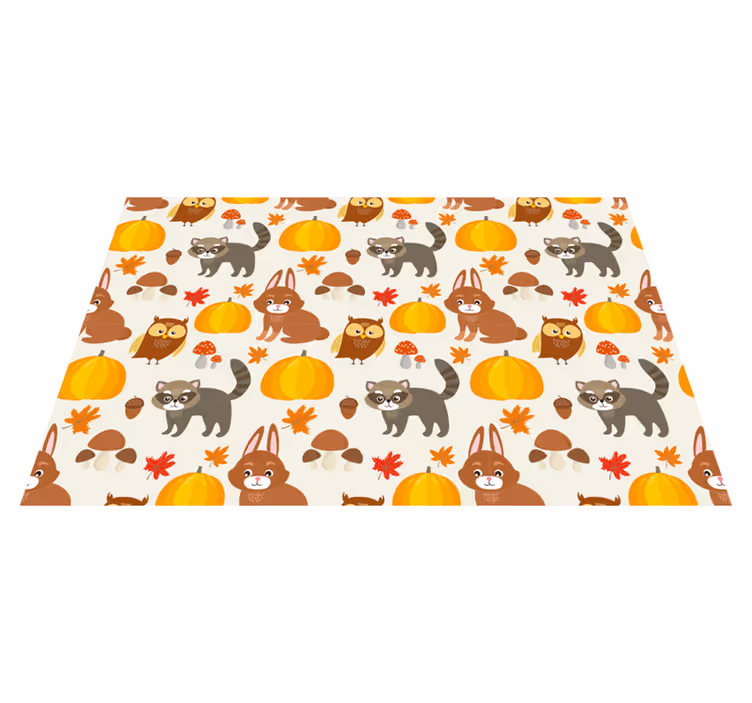 Tischset kinder mit bezaubernden tierfreunden - TenStickers