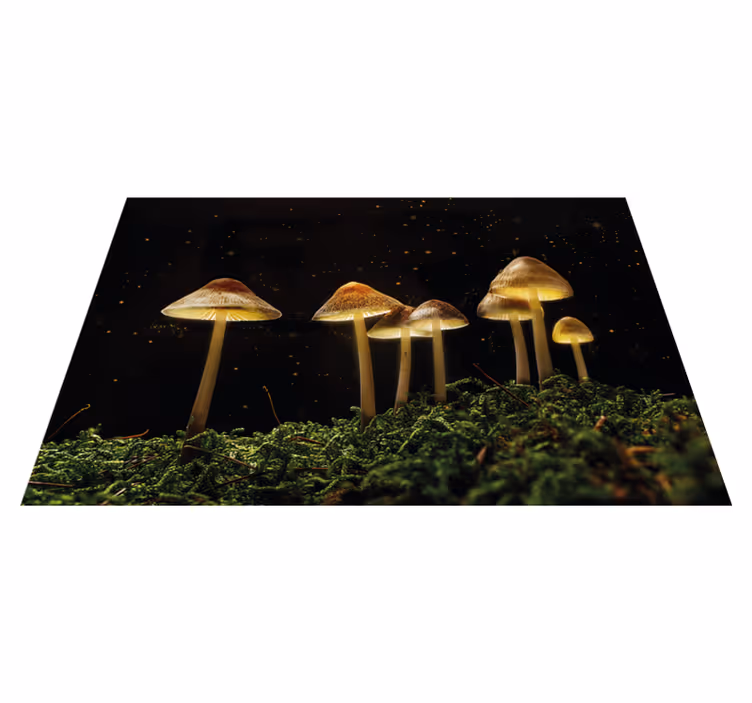Tischsets originell pilze bei nacht - TenStickers