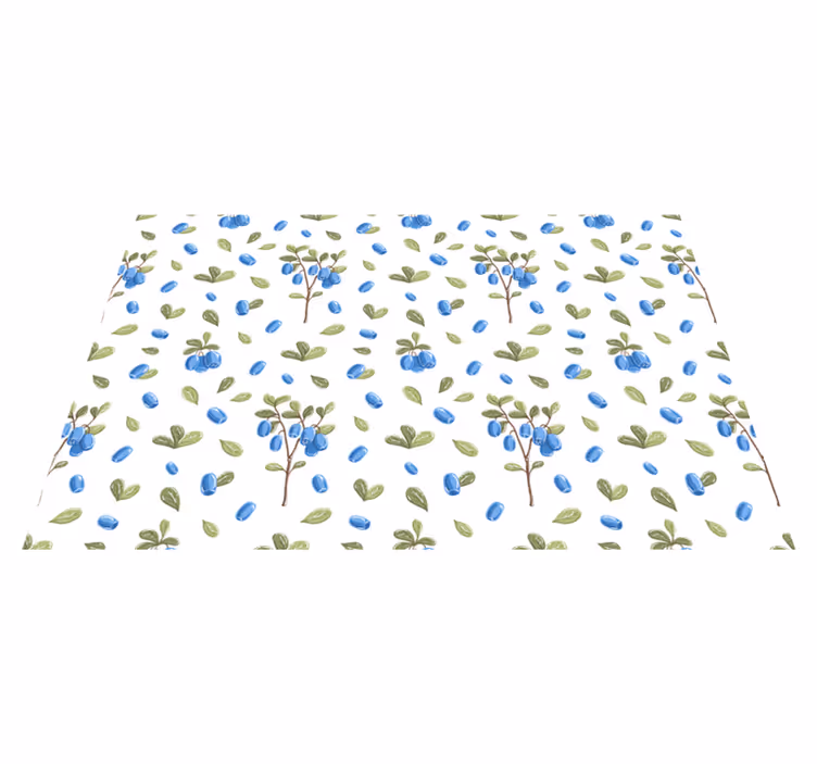 Tischset mit botanischem blauen muster - TenStickers