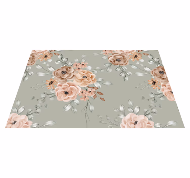 Tischsets originell mit floralem hintergrundmotiv - TenStickers