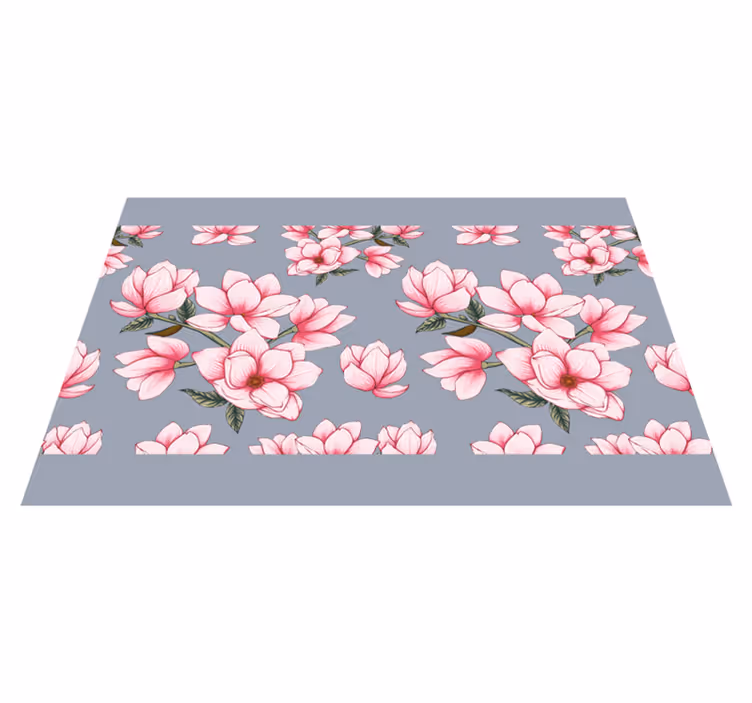 Tischsets originell im pinken magnolienblütenmuster - TenStickers