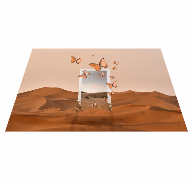 Tischsets originell schmetterlinge im entfaltungsrahmen - TenStickers