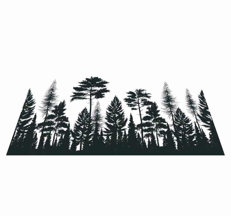 Tischset mit silhouette waldmuster - TenStickers