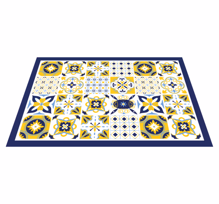 Tischset mit bunten fliesenmustern - TenStickers