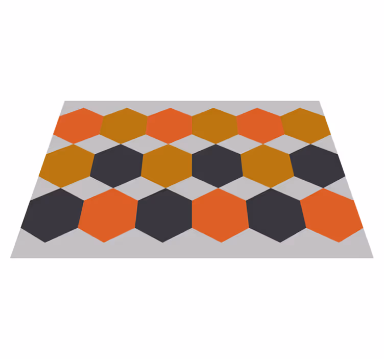 Tischset modern mit hexagon-muster-layer - TenStickers