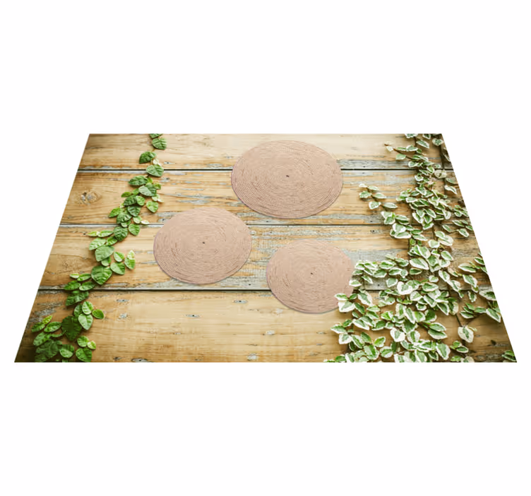 Tischset modern mit natürlichem untersetzer set - TenStickers