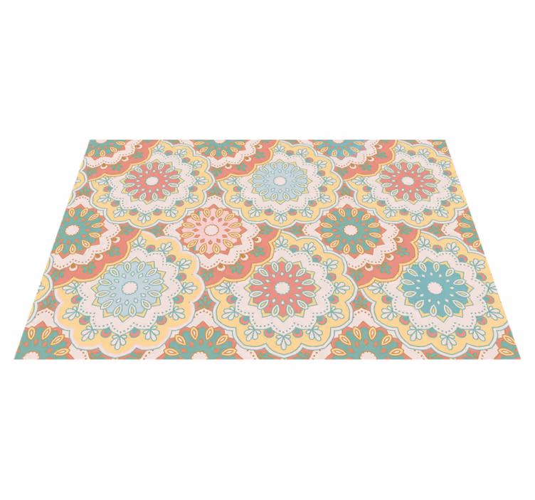 Tischset mit bunten blumenmustern - TenStickers