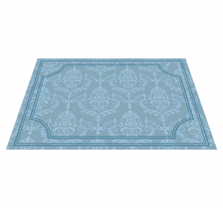Tischset elegant blau floral barock - TenStickers