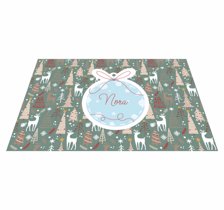 Platzset Weihnachtliches Wald Muster - TenStickers