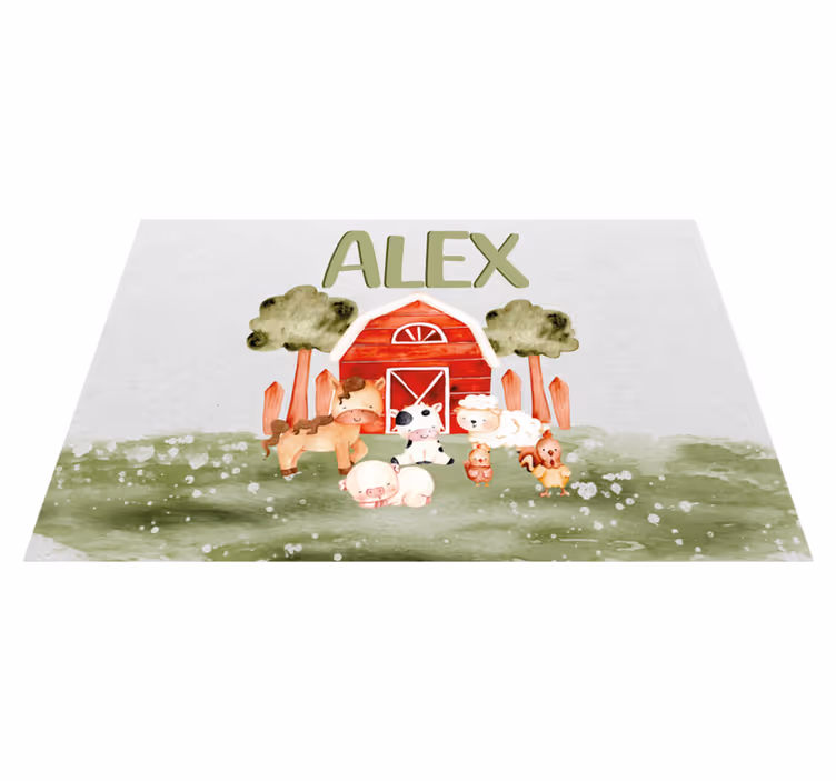 Tischset niedliche Farm aquarell - TenStickers