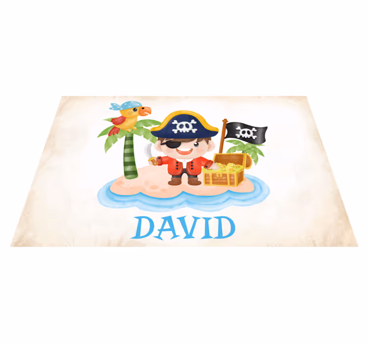 Tischset mit Namen kartoon Pirat - TenStickers