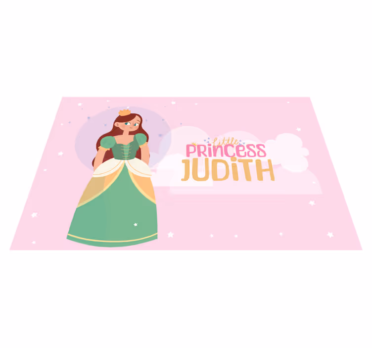 Tischset mit Namen und kleine Prinzessin - TenStickers