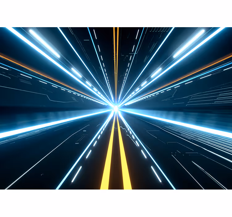Fototapete 3D futuristischer lichtblitz - TenStickers