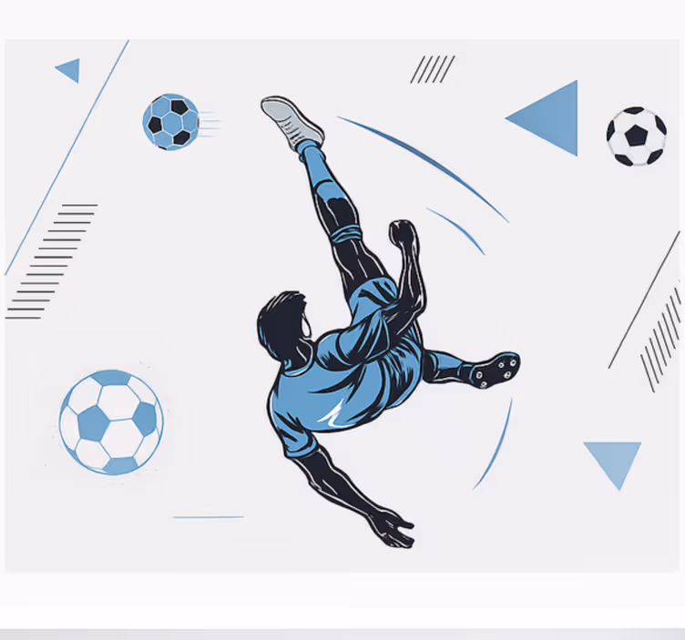 Fototapete Jugendzimmer blauer spieler schießt - TenStickers