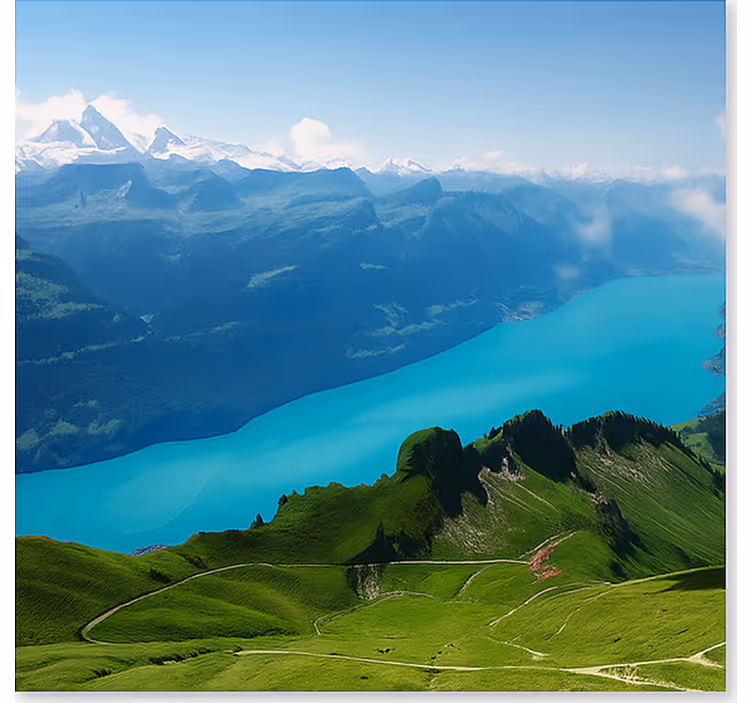 Fototapete Berge schneebedeckten alpengipfel - TenStickers