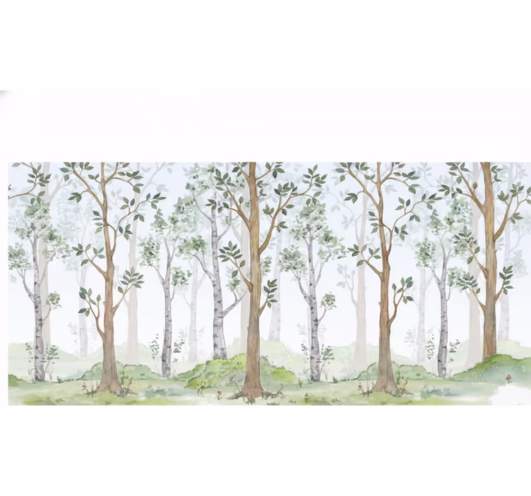 Tapete wald pastellwaldbrise - TenStickers