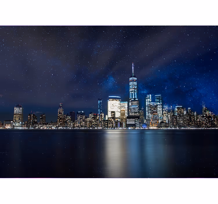 Fototapete New York großstadtnachtansicht - TenStickers