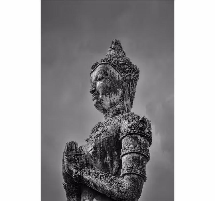 Fototapete buddha in grau - TenStickers