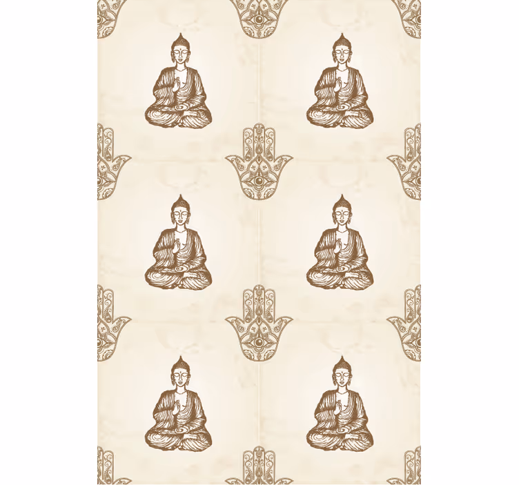 Fototapete buddha mit hamsa hand symbol - TenStickers