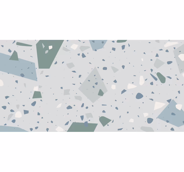 Fototapete badezimmer in blau und weiß terrazzo - TenStickers