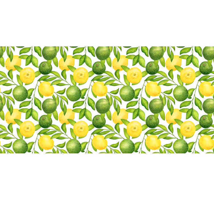 Fototapete küche zitronen und limetten - TenStickers