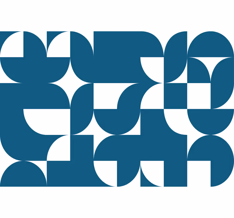 Fototapete küche geometrisches kunstmuster blaukreis - TenStickers