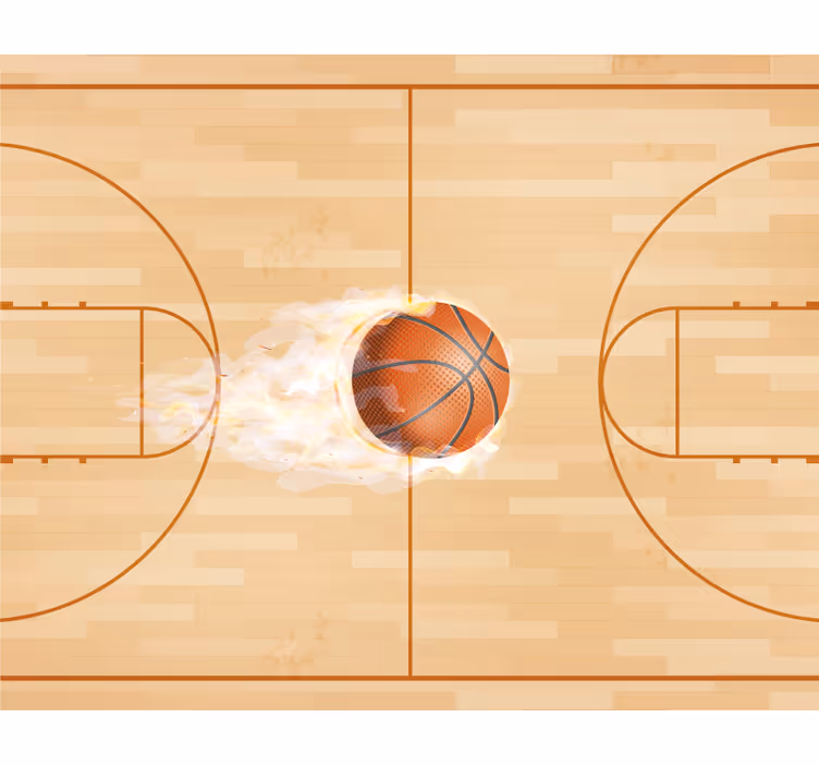 Fototapete beige basketballfeld - TenStickers